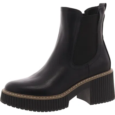 Dolce Vita Darcel Womens Faux Leather B Chelsea Boots In Black