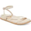 Dolce Vita Darlis Ankle Strap Sandal In Bone Leather