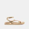 Dolce Vita Darlis Sandals Gold Distressed Leather