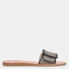 DOLCE VITA DASA SANDALS BLACK NATURAL RAFFIA