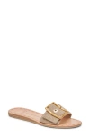Dolce Vita Dasa Slide Sandal In Light Gold Raffia