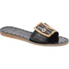 Dolce Vita Dasa Slide Sandal In Noir Leather