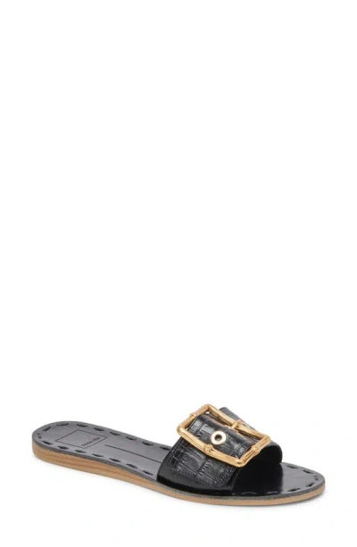 Dolce Vita Dasa Slide Sandal In Noir Croco