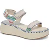Dolce Vita Debra Platform Sandal In Ivory Multi Nubuck