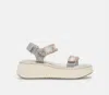 DOLCE VITA DEBRA SANDAL IN SILVER DISTRESSED