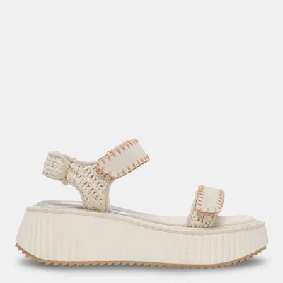 Dolce Vita Debra Sandals Ivory Suede In Multi