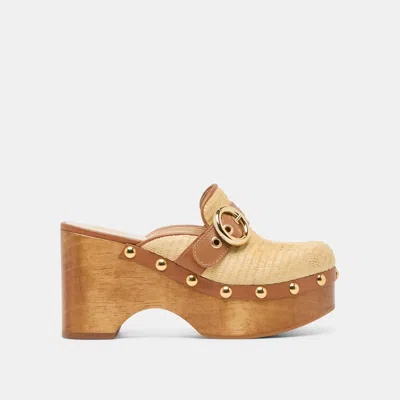 Dolce Vita Debrah Clogs Lt Natural Raffia In Brown