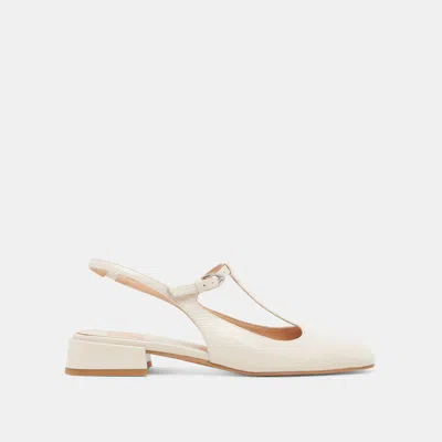 Dolce Vita Deidra Flats Cream Leather In White