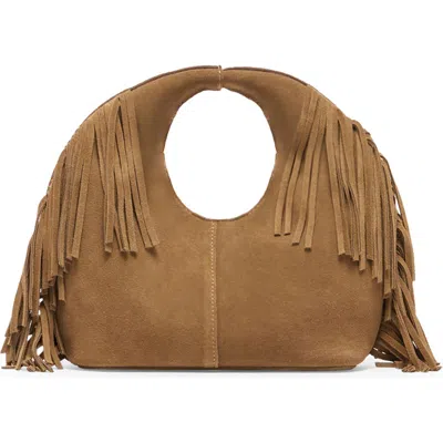 Dolce Vita Delany Top Handle Bag In Camel Suede