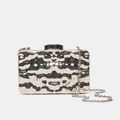 Dolce Vita Delia Clutch In Silver Metal By  In White