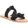Dolce Vita Dinah Wide Sandals Onyx Raffia In Onyx