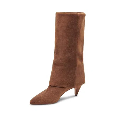 Dolce Vita Dionne Boots Brown Suede Pointed Toe Mid-calf Rhs6943