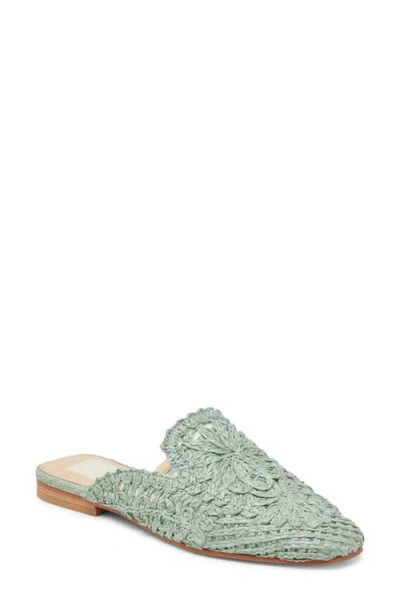 Dolce Vita Diya Raffia Mule In Light Sage Macrame