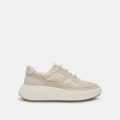 Dolce Vita Dolen Nylon Sneakers Ivory Nylon In Nude