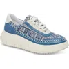 Dolce Vita Dolen Platform Sneaker In Navy Multi Woven