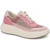 Dolce Vita Dolen Platform Sneaker In Pink Multi Woven