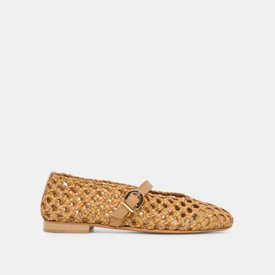 Dolce Vita Dover Ballet Flats In Tan Woven Stella Size 11 By  In Brown
