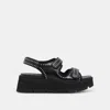 Dolce Vita Dubai Stud Sandals Midnight Crinkle Patent