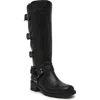 Dolce Vita Ella Way Womens Buckle Faux Suede Mid-calf Boots In Black