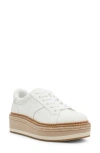 Dolce Vita Dv By  Bailey Espadrille Platform Sneaker In White Smooth