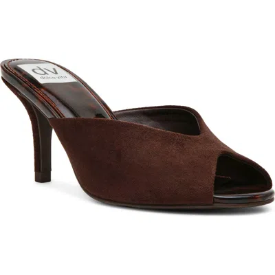 Dolce Vita Dv By  Curtsi Peep Toe Slide Sandal In Brown
