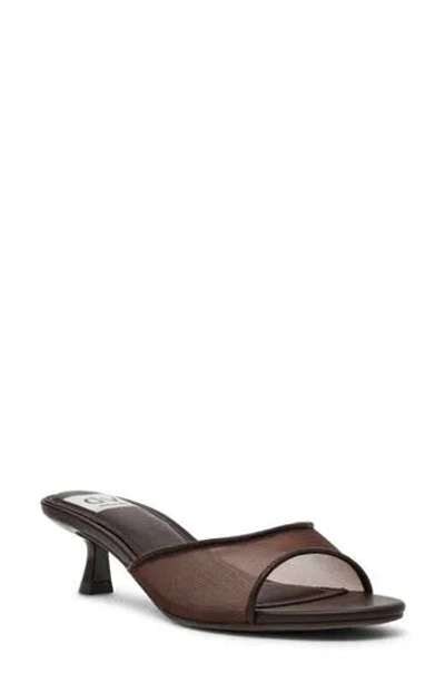 Dolce Vita Dv By  Dorthey Mesh Kitten Heel Sandal In Brown