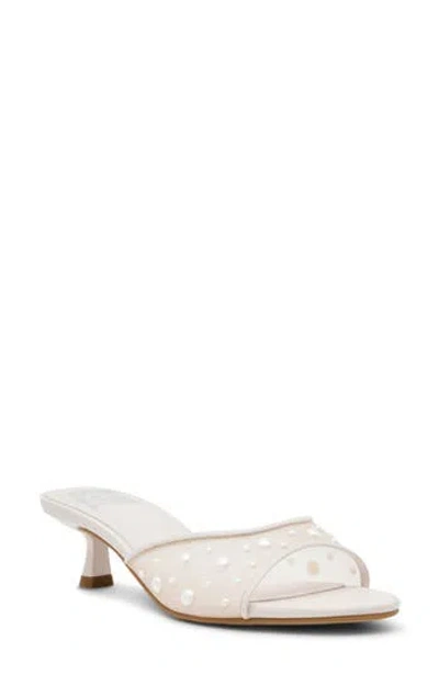Dolce Vita Dv By  Dorthey Mesh Kitten Heel Sandal In White