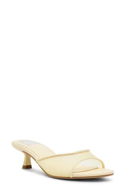 Dolce Vita Dv By  Dorthey Mesh Kitten Heel Sandal In Yellow