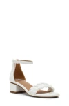 Dolce Vita Kids' Dv By  Dv  Braided Strap Ankle Strap Sandal In White Shiny