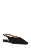 Dolce Vita Dv By  Empress Pointed Toe Slingback Flat In Black