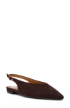 Dolce Vita Dv By  Empress Pointed Toe Slingback Flat In Brown