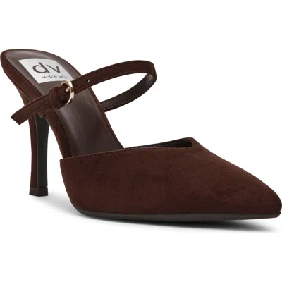 Dolce Vita Dv By  Geanie Pointed Toe Pump In Brown Faux Sde