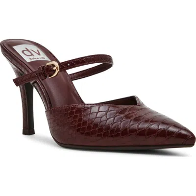 Dolce Vita Dv By  Geanie Pointed Toe Pump In Burgundy Snake