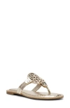 Dolce Vita Dv By  Gotie Laser Cut Studded Thong Sandal In Gold Exotic