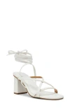 Dolce Vita Dv By  Haze Ankle Tie Black Heel Sandal In White