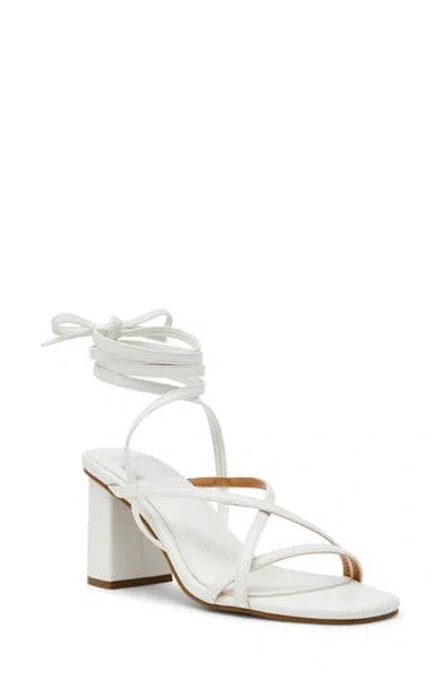 Dolce Vita Dv By  Haze Ankle Tie Black Heel Sandal In White