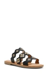 Dolce Vita Dv By  Jatty Scallop Slide Sandal In Black