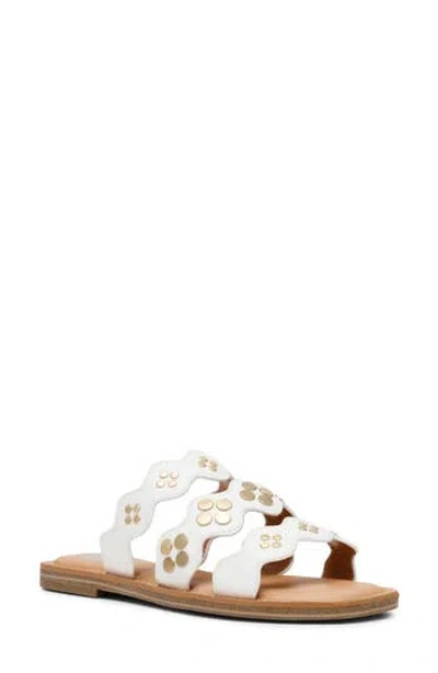 Dolce Vita Dv By  Jatty Scallop Slide Sandal In White