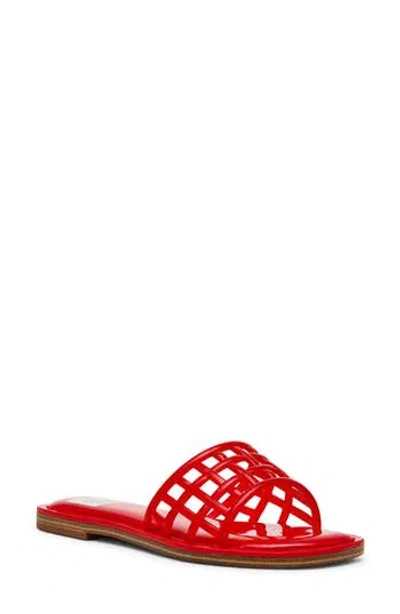 Dolce Vita Dv By  Jinney Lattice Slide Sandal In Red