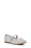 Dolce Vita Dv By  Kids' Blessed Rhinestone Mesh Mary Jane Flat In Silver