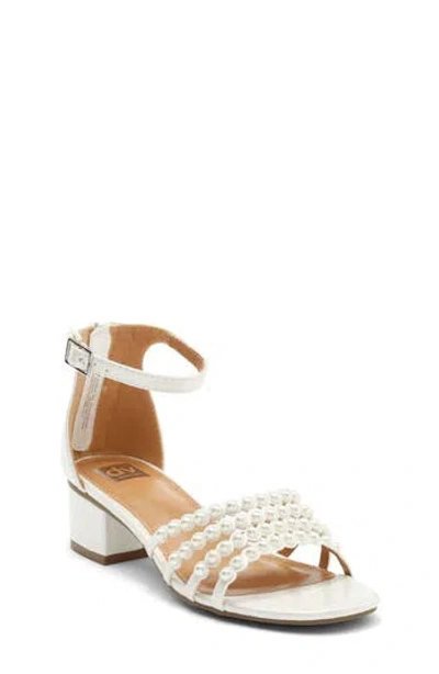 Dolce Vita Dv By  Kids' Gabbi Faux Pearl Sandal In White