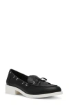 Dolce Vita Dv By  Lagoon Block Heel Boat Shoe Loafer In Black