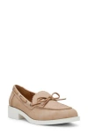 Dolce Vita Dv By  Lagoon Block Heel Boat Shoe Loafer In Camel