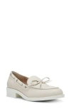 Dolce Vita Dv By  Lagoon Block Heel Boat Shoe Loafer In Ivory