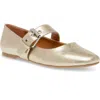 Dolce Vita Dv By  Mellie Mary Jane Flat In Gold Crinkle