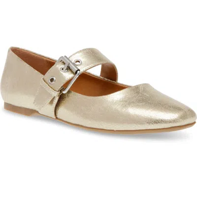Dolce Vita Dv By  Mellie Mary Jane Flat In Gold Crinkle