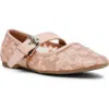 Dolce Vita Dv By  Mellie Mary Jane Flat In Nude Lace
