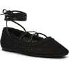 Dolce Vita Dv By  Messer Lace-up Ballet Flat In Black