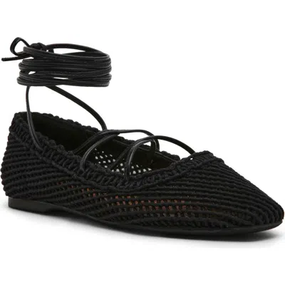 Dolce Vita Dv By  Messer Lace-up Ballet Flat In Black