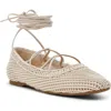 Dolce Vita Dv By  Messer Lace-up Ballet Flat In Ivory
